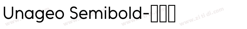 Unageo Semibold字体转换